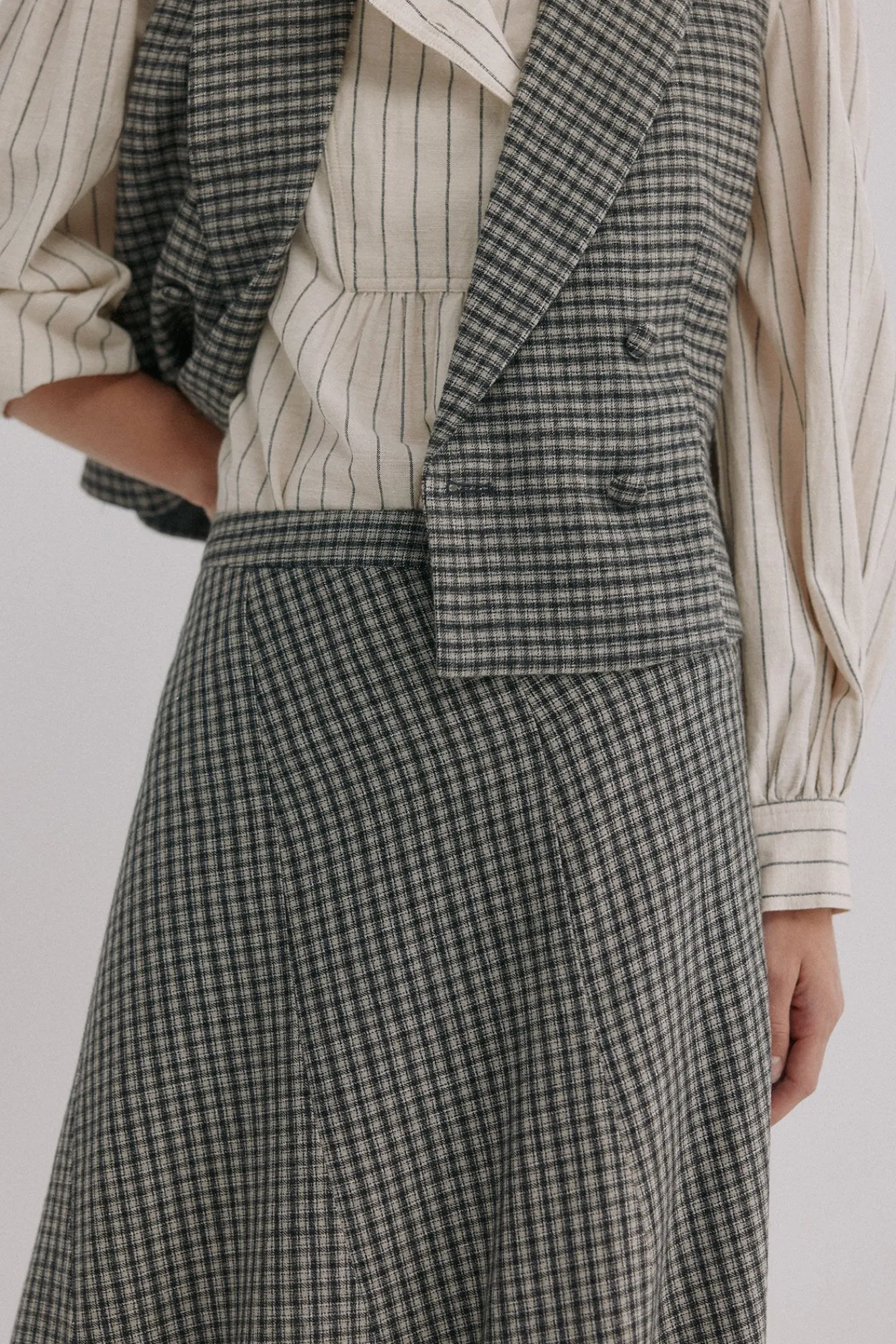 Hoss Intropia Saias-Romilda. Saia xadrez Azul