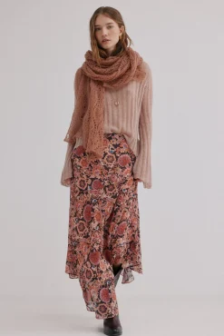 Hoss Intropia Saias-Rosana. Saia estampada Castanho