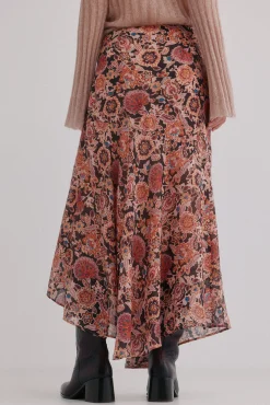 Hoss Intropia Saias-Rosana. Saia estampada Castanho