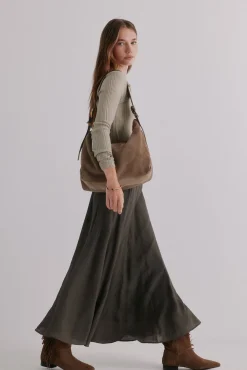 Hoss Intropia Saias-Rosário. Saia midi Verde