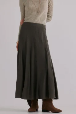 Hoss Intropia Saias-Rosário. Saia midi Verde