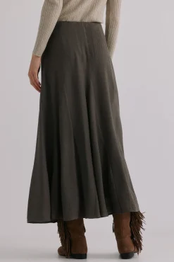 Hoss Intropia Saias-Rosário. Saia midi Verde