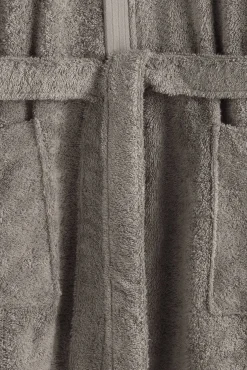 Textura Roupa De Banho-Roupão de banho friso algodão bambu cinzento