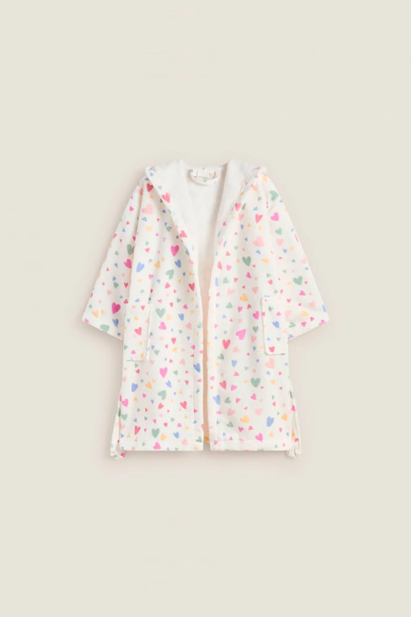 Textura Roupa De Banho-Roupão de banho turco corações rosa