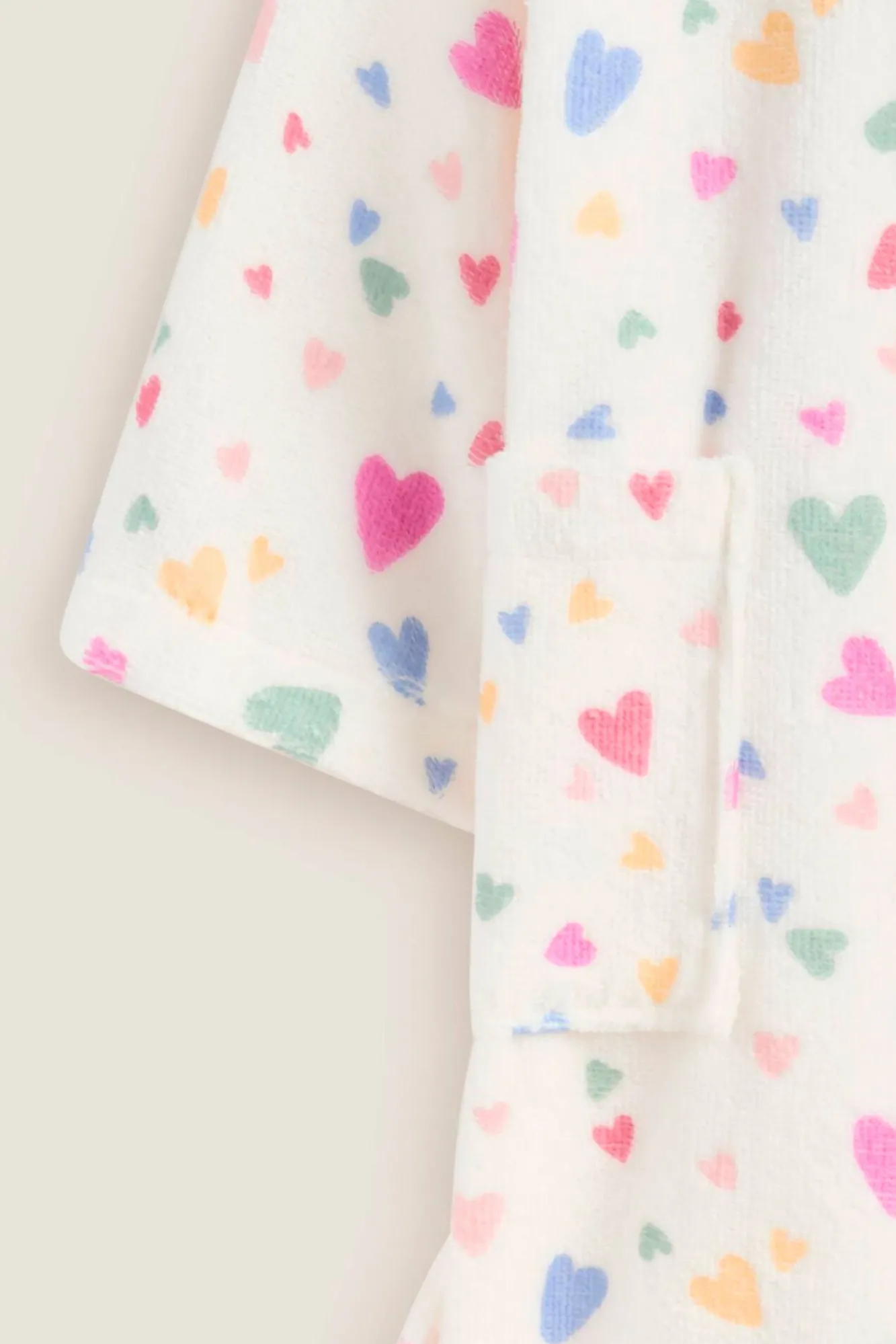 Textura Roupa De Banho-Roupão de banho turco corações rosa