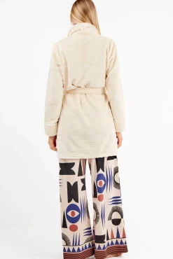 Gisela Roupões-Roupão texturizado de robe bege