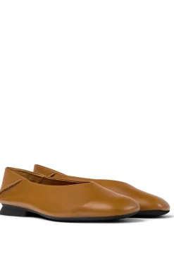 Camper Sabrinas|Rasos-Sabrinas de couro rasas vison