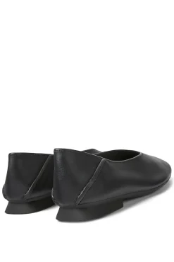 Camper Sabrinas|Rasos-Sabrinas de couro rasas preto