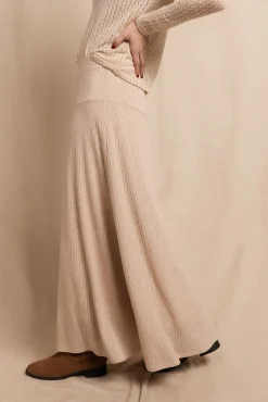 Slowlove Saias-Saia capa de malha Tostado