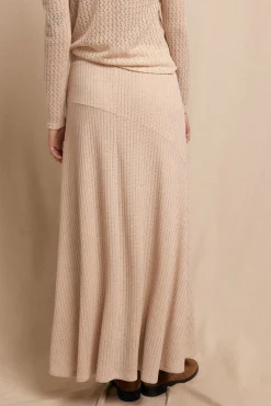 Slowlove Saias-Saia capa de malha Tostado