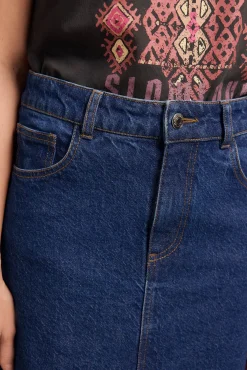 Slowlove Saias-Saia Comprida Denim Azul