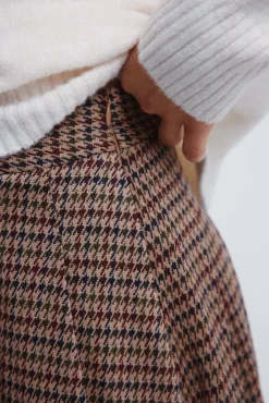 Springfield Saias-Saia curta com painéis xadrez cru