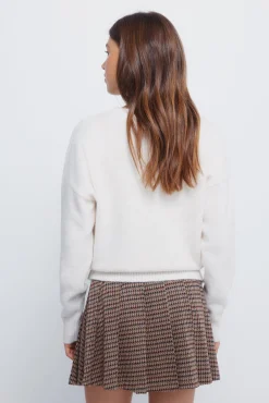 Springfield Saias-Saia curta com painéis xadrez cru