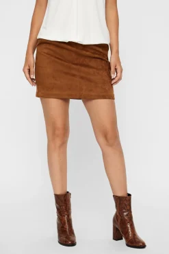 Vero Moda Saias-Saia curta de camurça Castanho