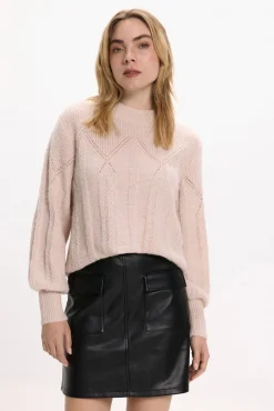 Vila Saias-Saia curta de couro sintético Preto