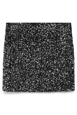 Vero Moda Curve Saias-Saia curta de lantejoulas plus size Preto