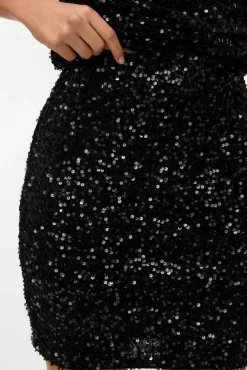 Vero Moda Saias-Saia curta de lantejoulas Cinzento