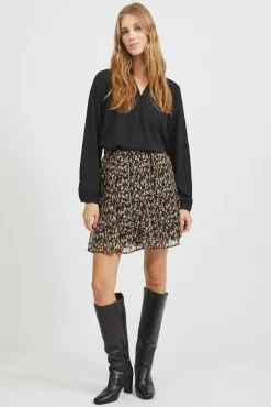 Vila Blusas|Saias-Saia curta estampada Multicolorido