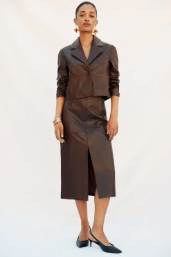 Cortefiel Fatos|Saias-Saia de couro Granada