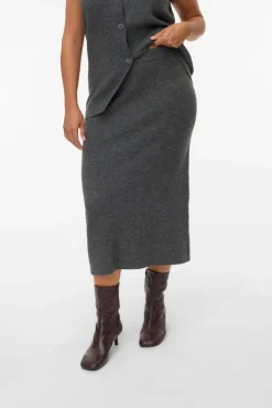 Vero Moda Curve Saias-Saia de malha 7/8 Cinzento
