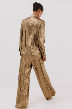 Cortefiel Saias-Saia de malha com lurex Dourado