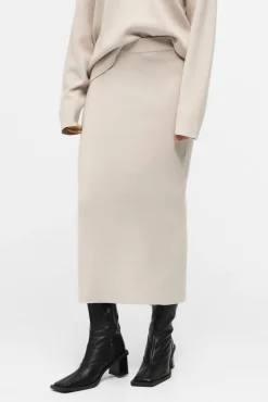 Object Saias-Saia de malha midi Tostado