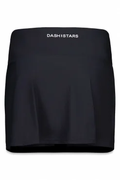 Dash and Stars Saias-Saia de microfibra com forro de malha preto