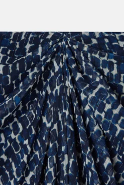 Silbon Saias-Saia drapeada estampado Azul