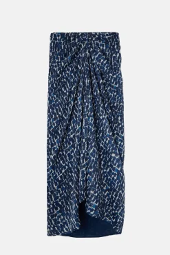 Silbon Saias-Saia drapeada estampado Azul