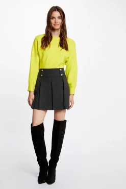 Morgan Saias-Saia Eva com pregas Preto