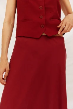 Cortefiel Fatos|Saias-Saia fluida de tencel Granada