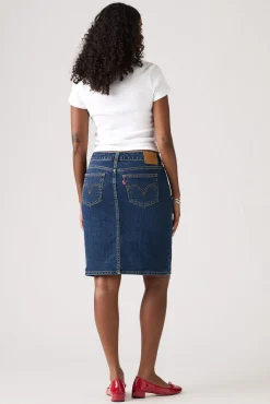 Levi's Saias-Saia jeans Levis® Midi baixa Azul