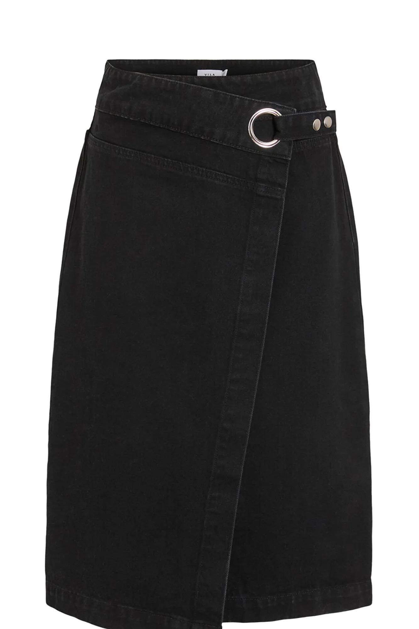 Vila Saias-Saia jeans saia Preto