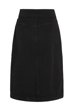 Vila Saias-Saia jeans saia Preto