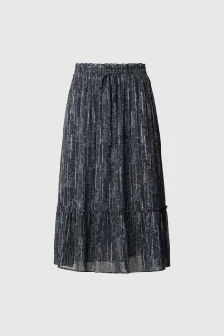 Pepe Jeans Saias-Saia longa com estampa floral azul