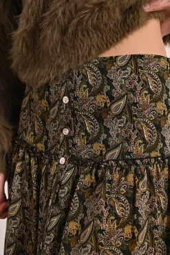 Molly Bracken Saias-Saia longa com estampado e babados Multicolorido