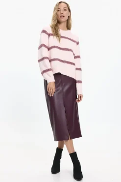 Vero Moda Saias-Saia longa de couro sintético Roxo