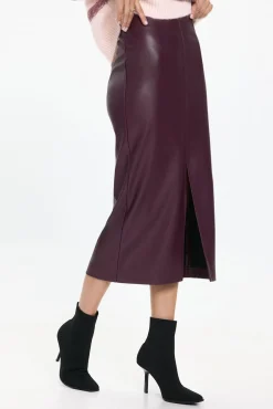 Vero Moda Saias-Saia longa de couro sintético Roxo