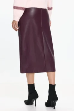 Vero Moda Saias-Saia longa de couro sintético Roxo