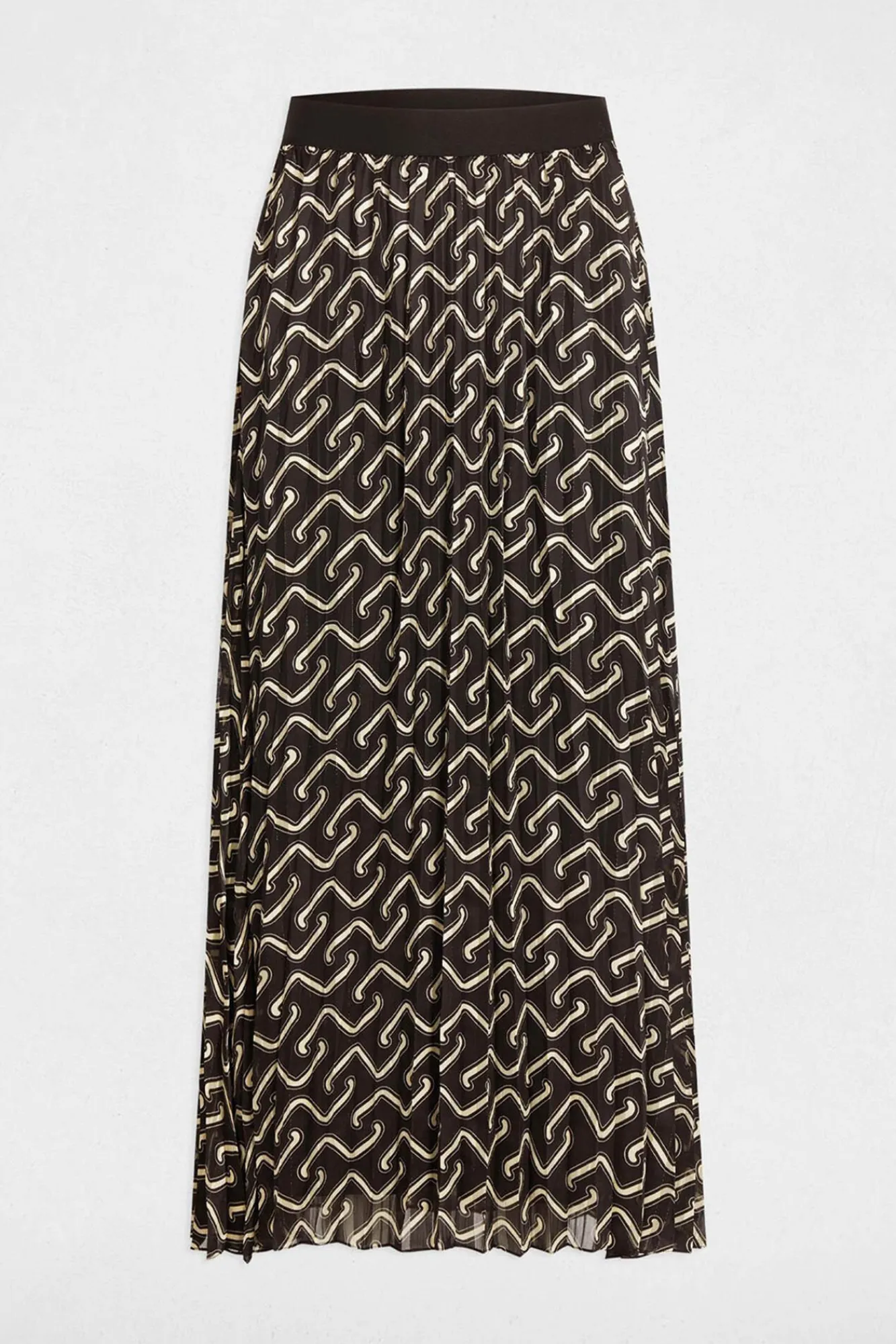 Morgan Saias-Saia longa plissada Multicolorido