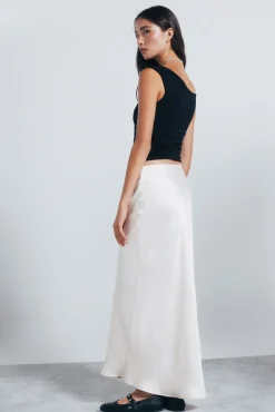 Springfield Saias-Saia midi acetinada branco