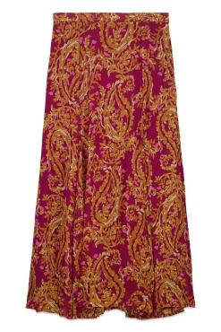 Slowlove Saias-Saia midi capa estampada Vermelho