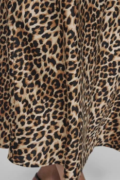 Vila Saias-Saia midi cetim Castanho