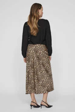 Vila Saias-Saia midi cetim Castanho