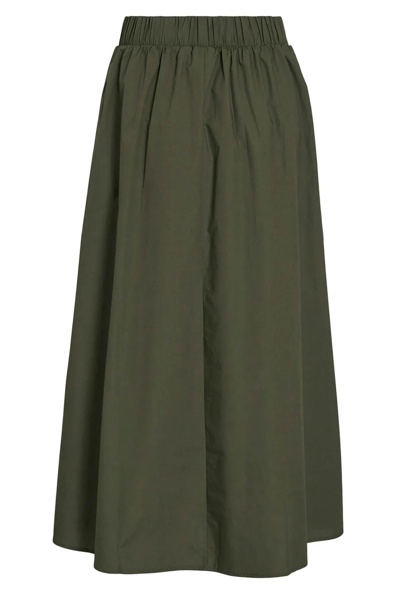 Vila Saias-Saia midi de algodão orgânico com viscose Verde