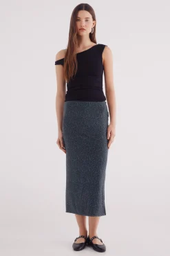 Springfield Saias-Saia midi de chiffon estampada preto