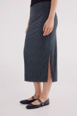 Springfield Saias-Saia midi de chiffon estampada preto