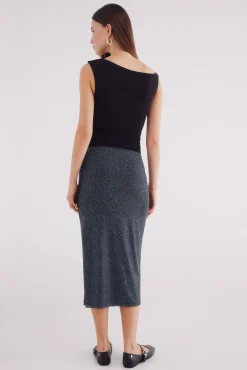 Springfield Saias-Saia midi de chiffon estampada preto