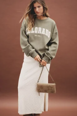 Springfield Saias-Saia midi de crochet branco