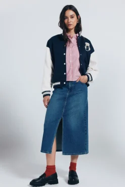 Springfield Saias-Saia midi de ganga azul